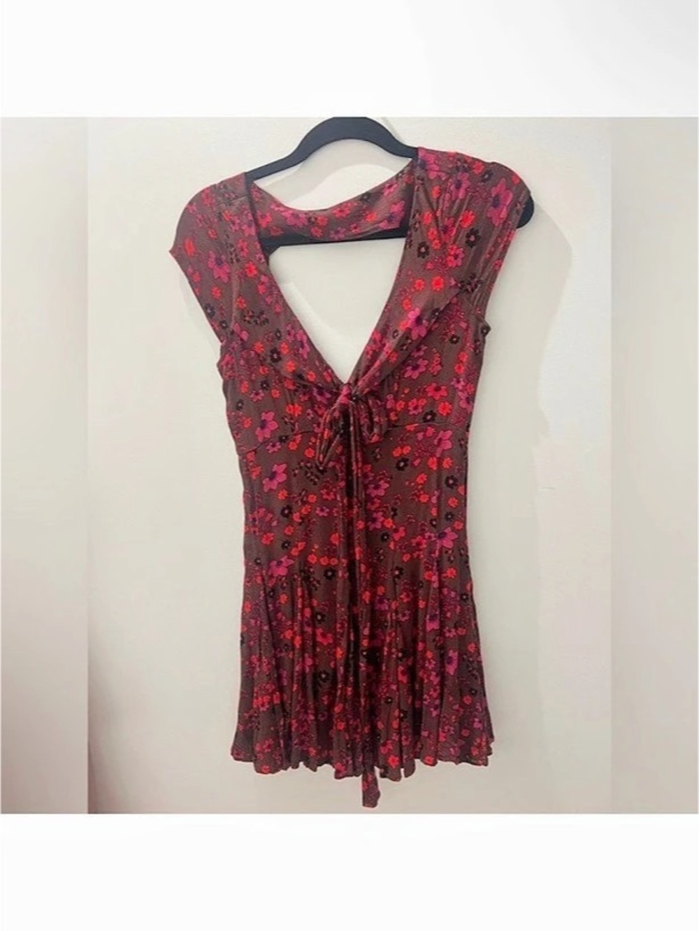 Free People Want Your Love Mini Dress in Black & Red - Picture 4 of 5
